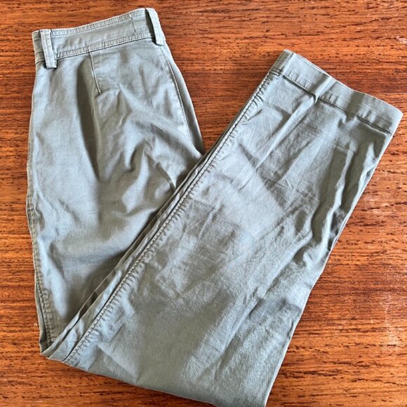 Everlane Cotton Tapered Green Pants - Picture 2 of 8